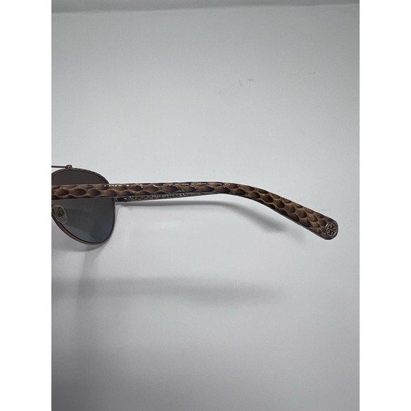 NWT Tory Burch Polarized Leather brown aviator sunglasses - Picture 6 of 8